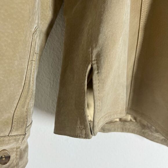 Vintage AMI Tan Genuine Suede Leather Button Up Jacket Size XL - Picture 4 of 9